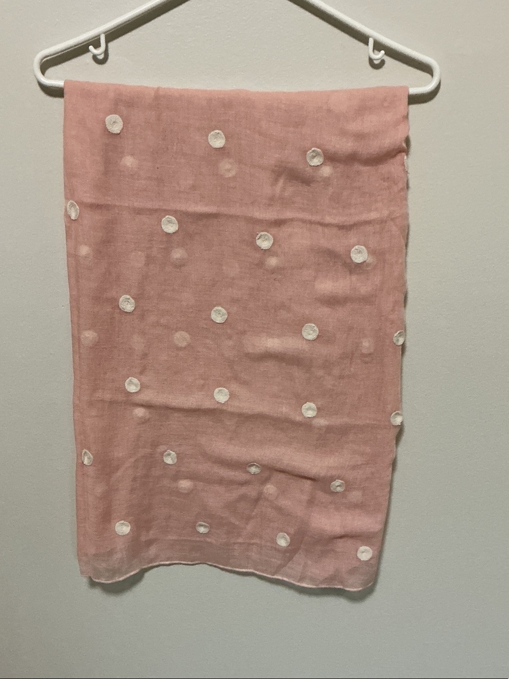 Pink Polka Dot Lightweight Scarf
